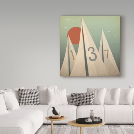 Trademark Fine Art Ryan Fowler 'Sails Vii With Sun' Canvas Art, 18x18 WAP06300-C1818GG